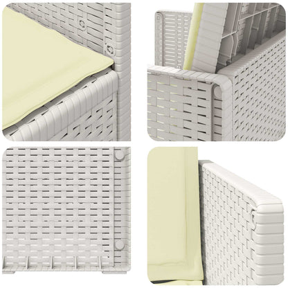 Sedie da pranzo da giardino 2 pcs Bianco e Crema PP | homemem39