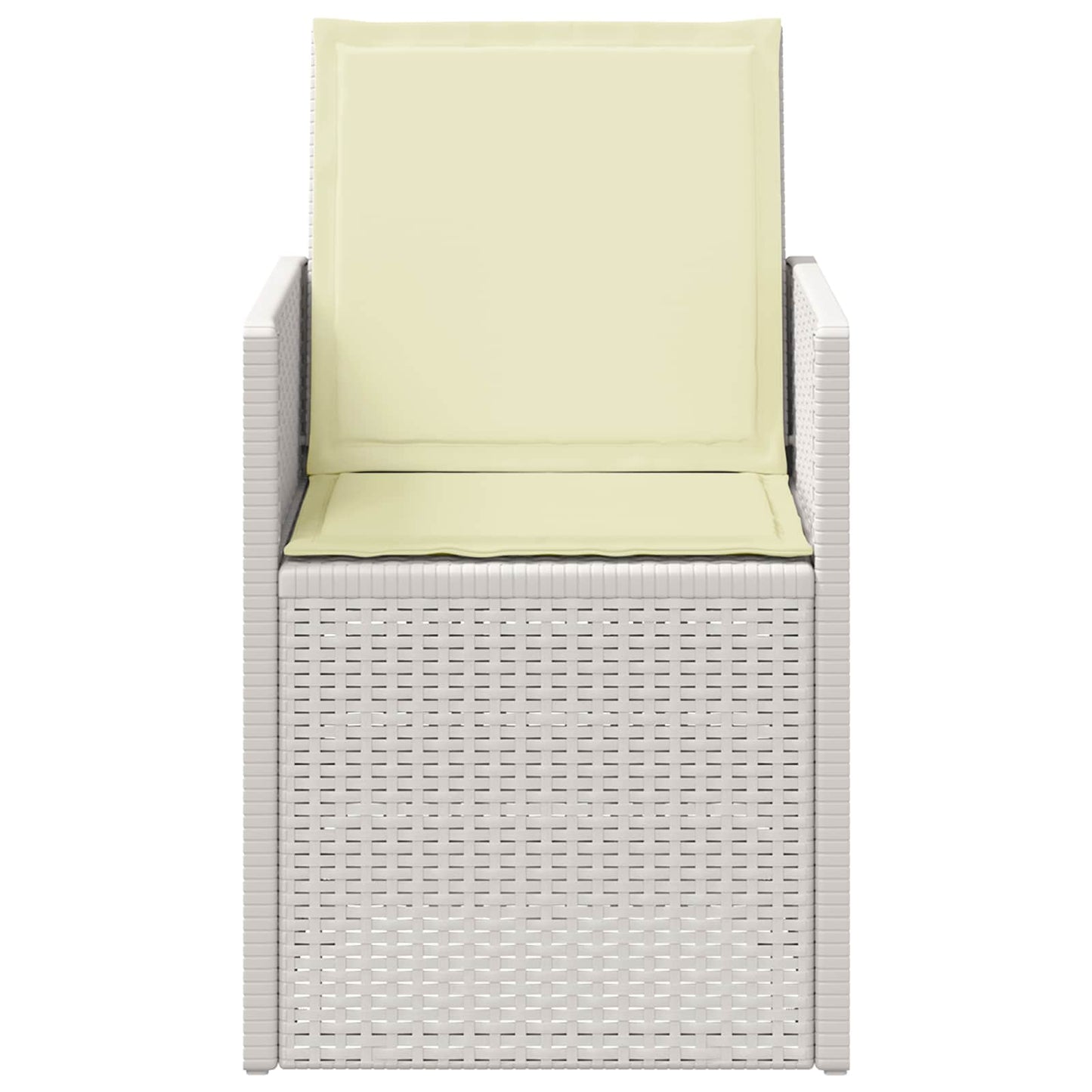 Sedie da pranzo da giardino 2 pcs Bianco e Crema PP | homemem39