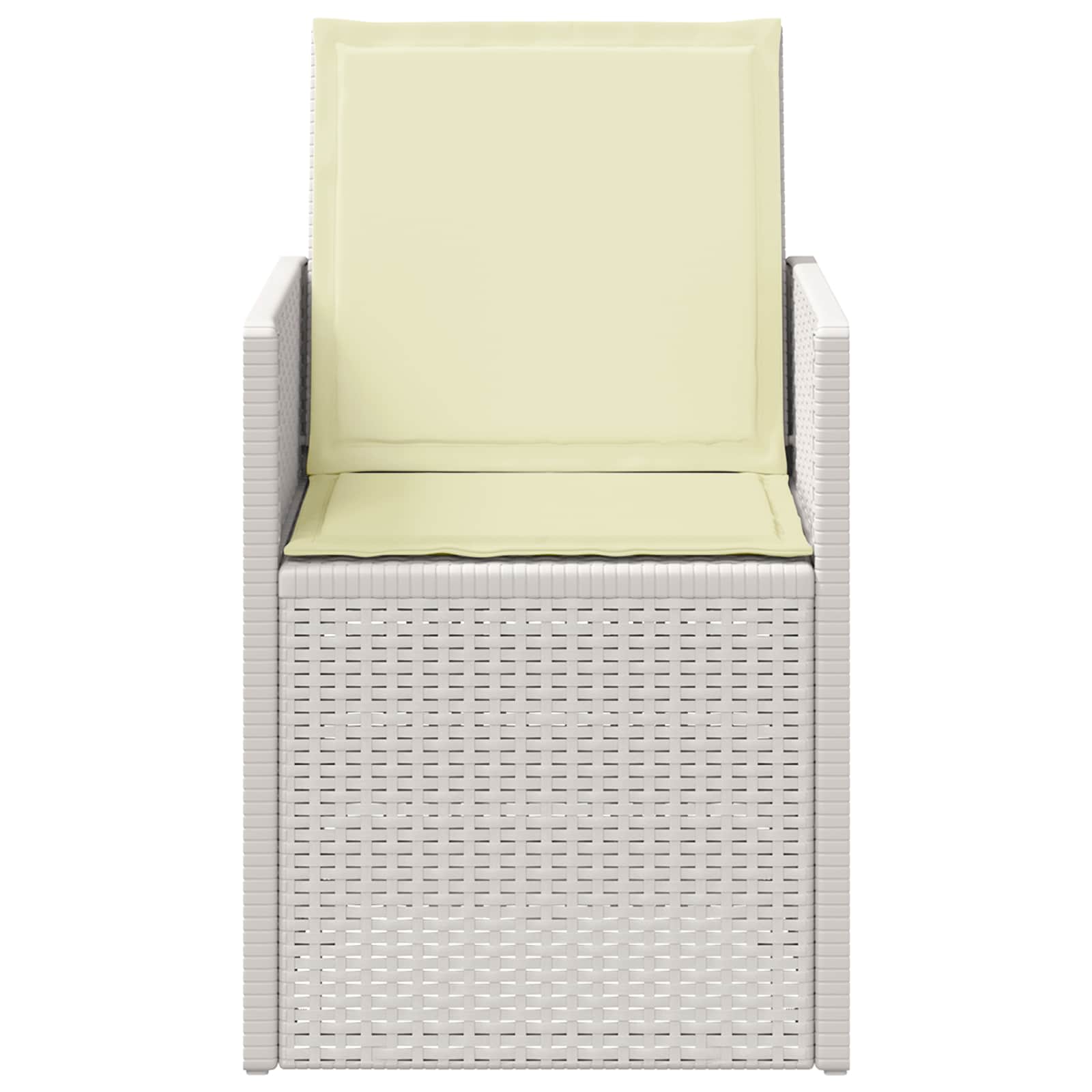 Sedie da pranzo da giardino 2 pcs Bianco e Crema PP | homemem39