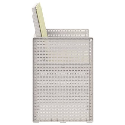 Sedie da pranzo da giardino 2 pcs Bianco e Crema PP | homemem39