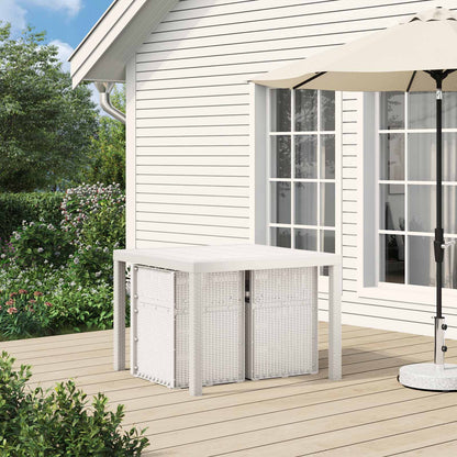 Sedie da pranzo da giardino 2 pcs Bianco e Antracite PP | homemem39