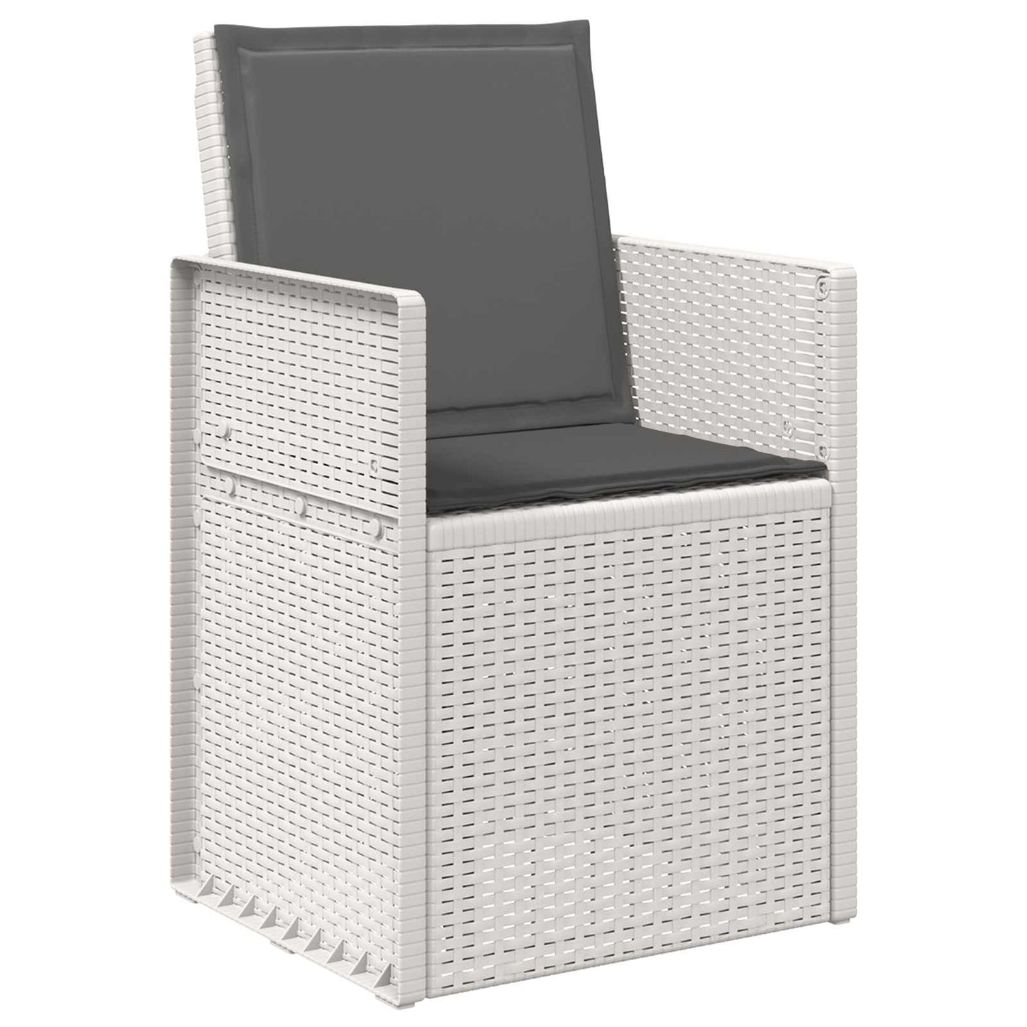Sedie da pranzo da giardino 2 pcs Bianco e Antracite PP | homemem39
