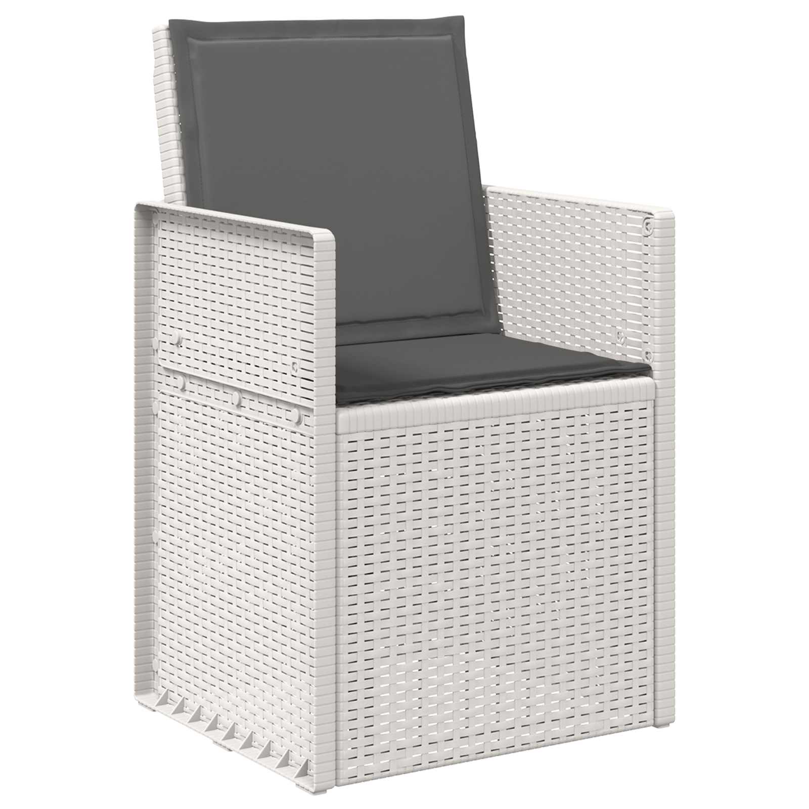 Sedie da pranzo da giardino 2 pcs Bianco e Antracite PP | homemem39