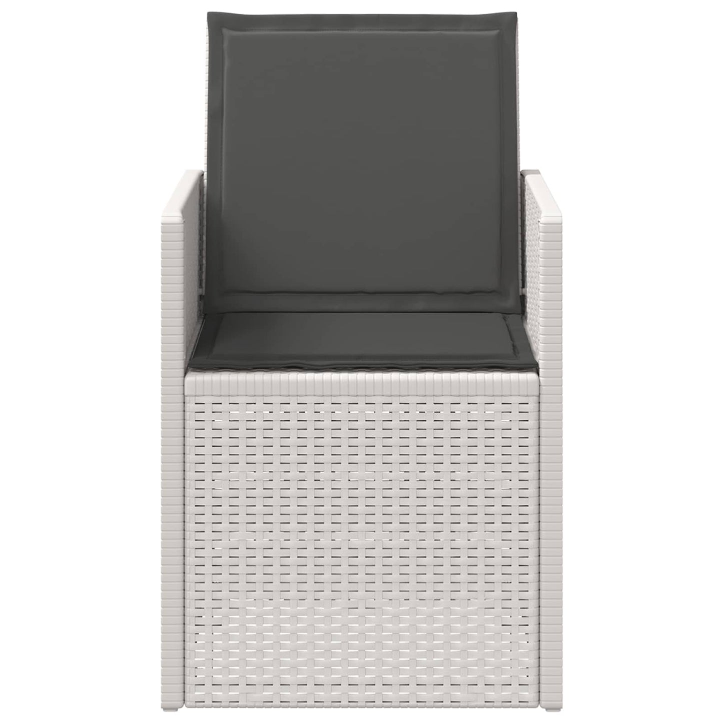 Sedie da pranzo da giardino 2 pcs Bianco e Antracite PP | homemem39