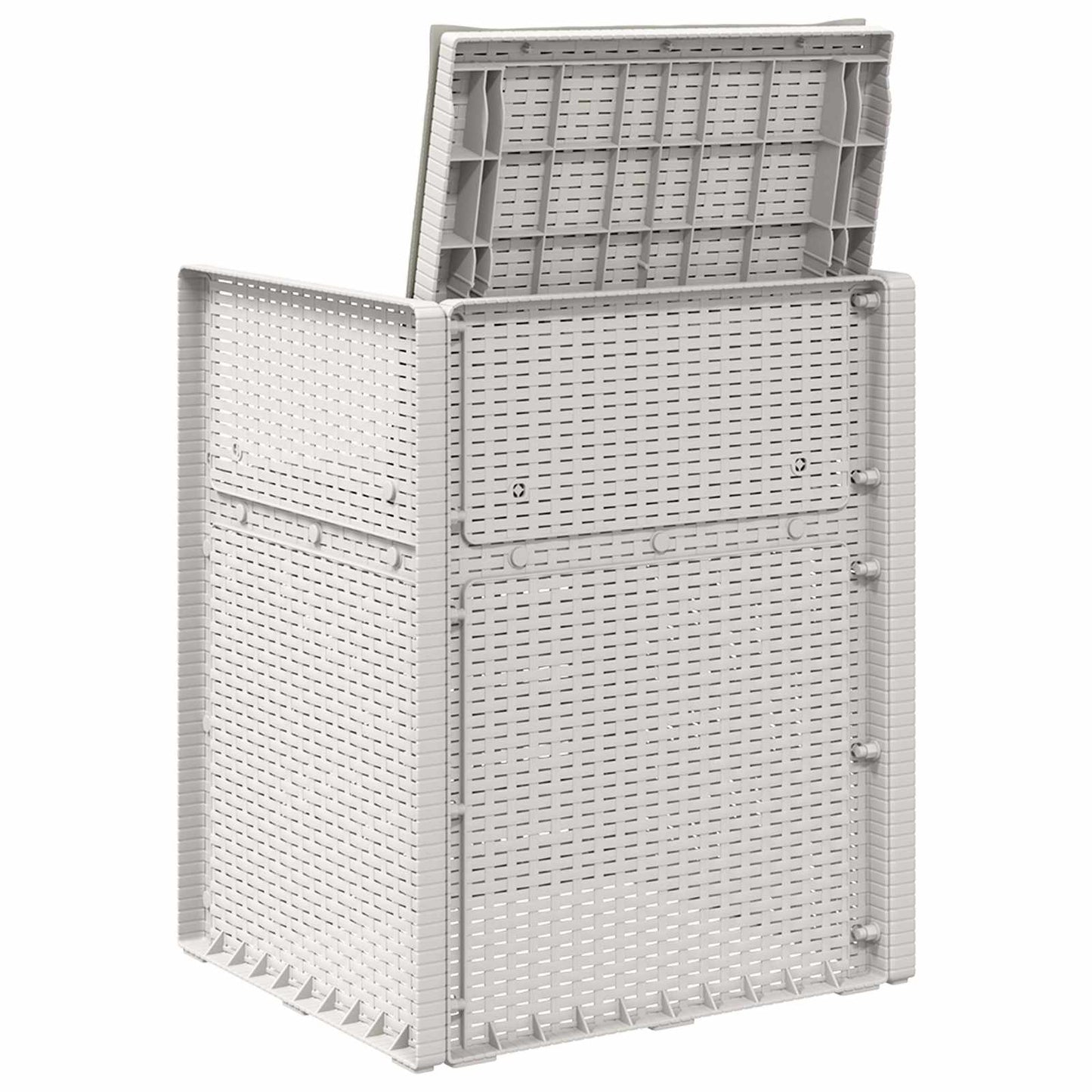 Sedie da pranzo da giardino 2 pcs Bianco e Grigio Chiaro PP