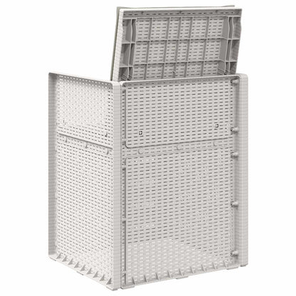 Sedie da pranzo da giardino 2 pcs Bianco e Grigio Chiaro PP