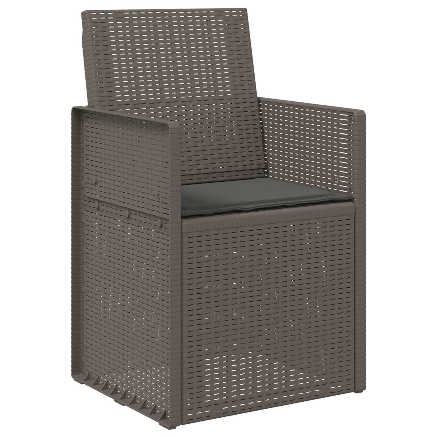 Sedie da pranzo da giardino 2 pcs Grigio chiaro e Antracite PP