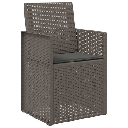 Sedie da pranzo da giardino 2 pcs Grigio chiaro e Antracite PP