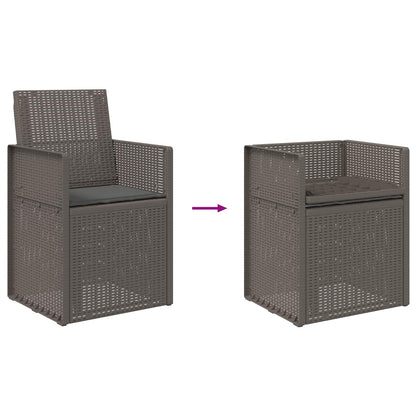 Sedie da pranzo da giardino 2 pcs Grigio chiaro e Antracite PP