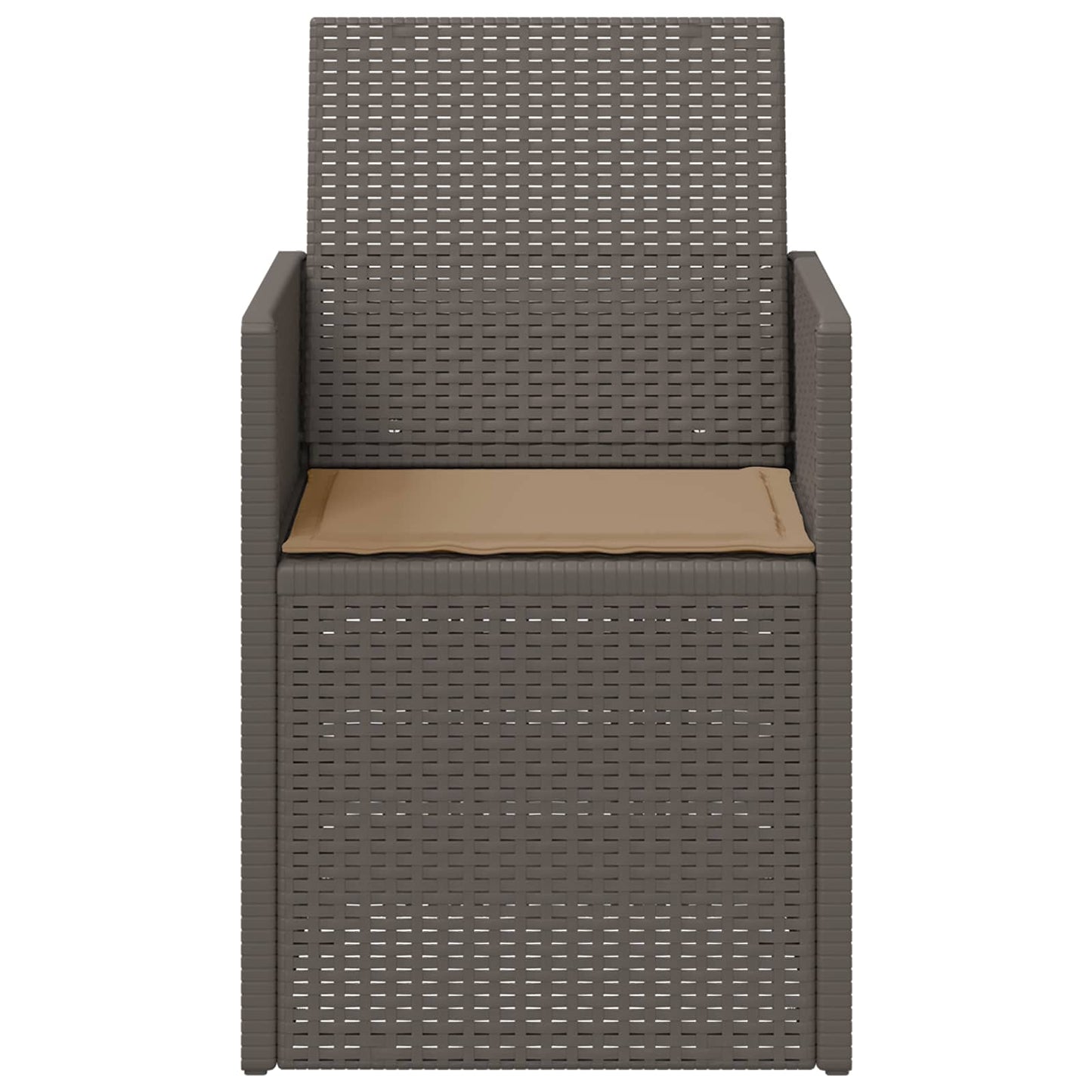 Sedie da pranzo da giardino 2 pcs Grigio chiaro e Tortora PP