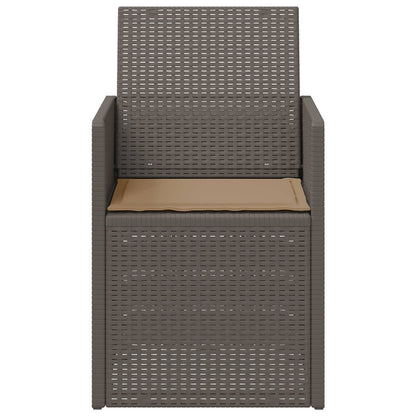 Sedie da pranzo da giardino 2 pcs Grigio chiaro e Tortora PP