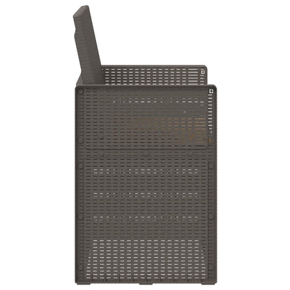 Sedie da pranzo da giardino 2 pcs Grigio chiaro e Tortora PP