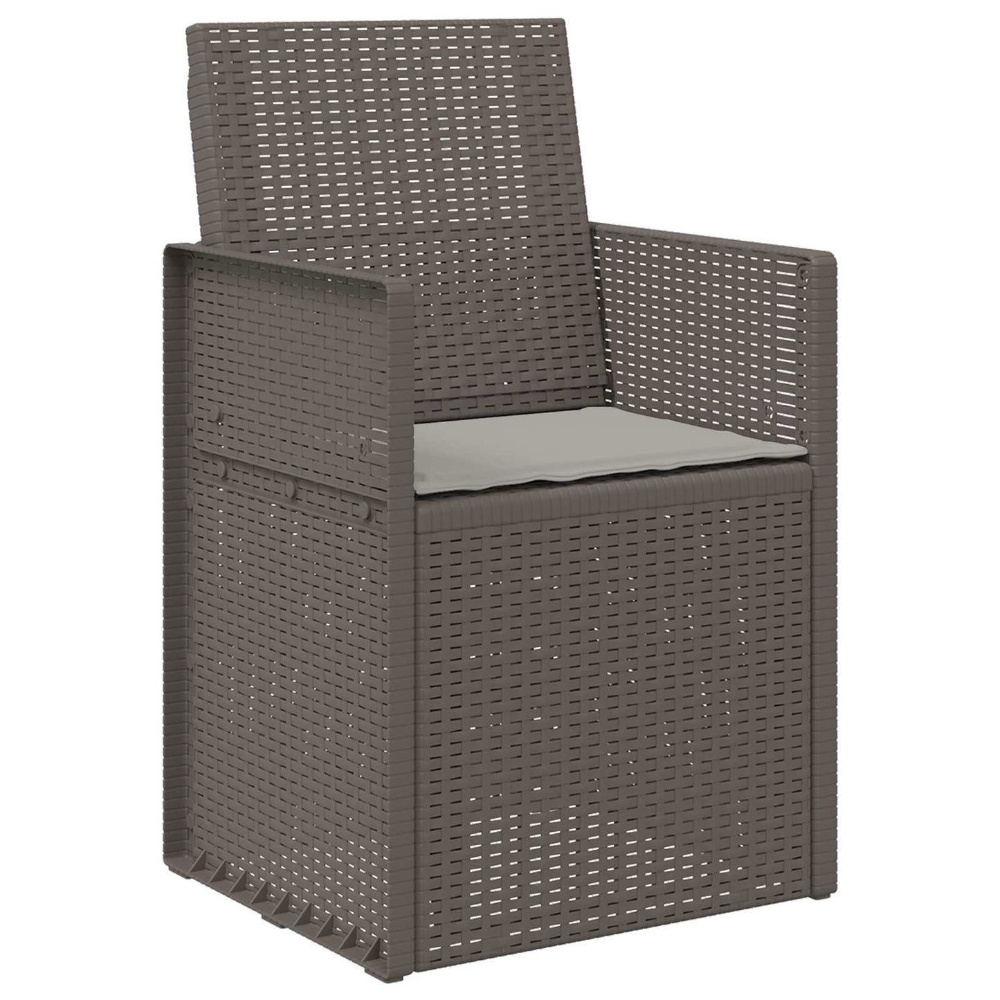 Sedie da pranzo da giardino 2 pcs Grigio Chiaro PP