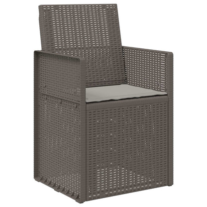 Sedie da pranzo da giardino 2 pcs Grigio Chiaro PP