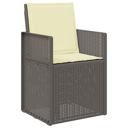 Sedie da pranzo da giardino 2 pcs Grigio chiaro e panna PP | homemem39