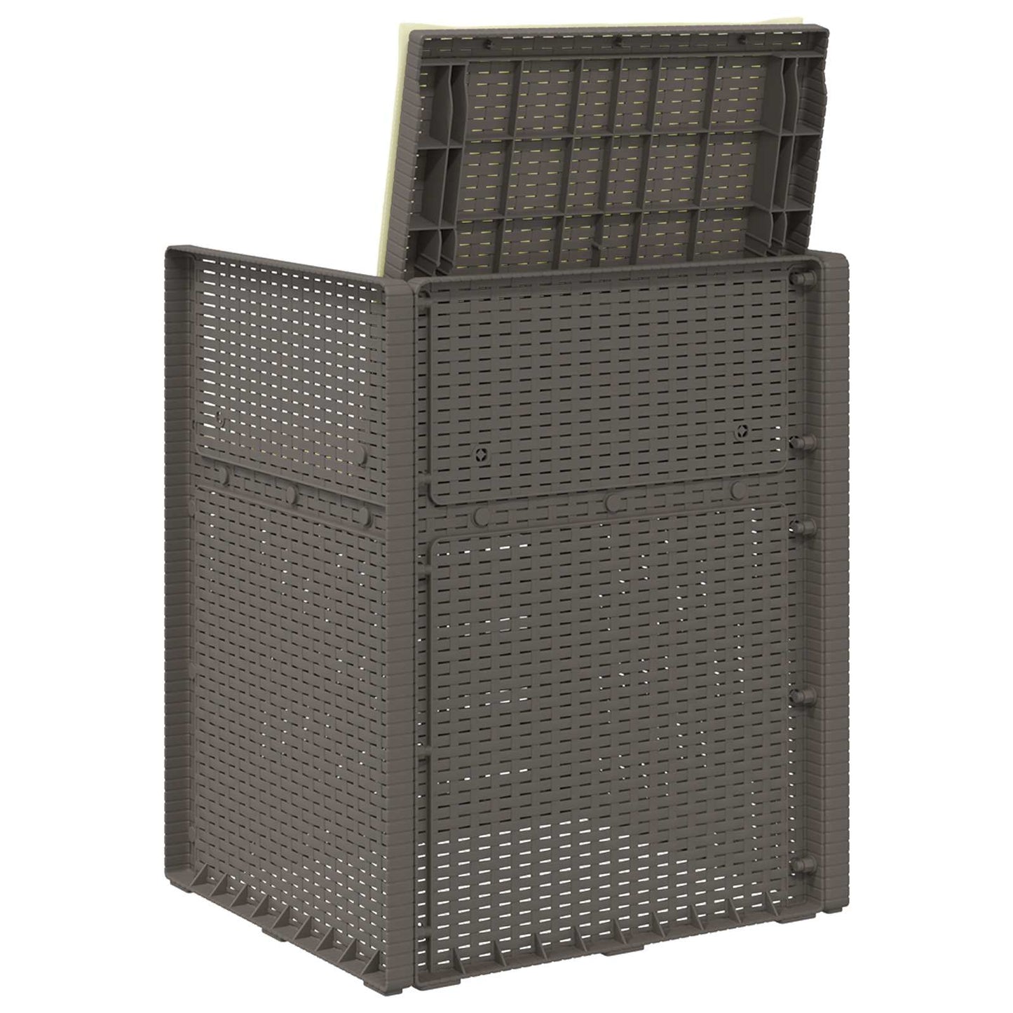 Sedie da pranzo da giardino 2 pcs Grigio chiaro e panna PP | homemem39