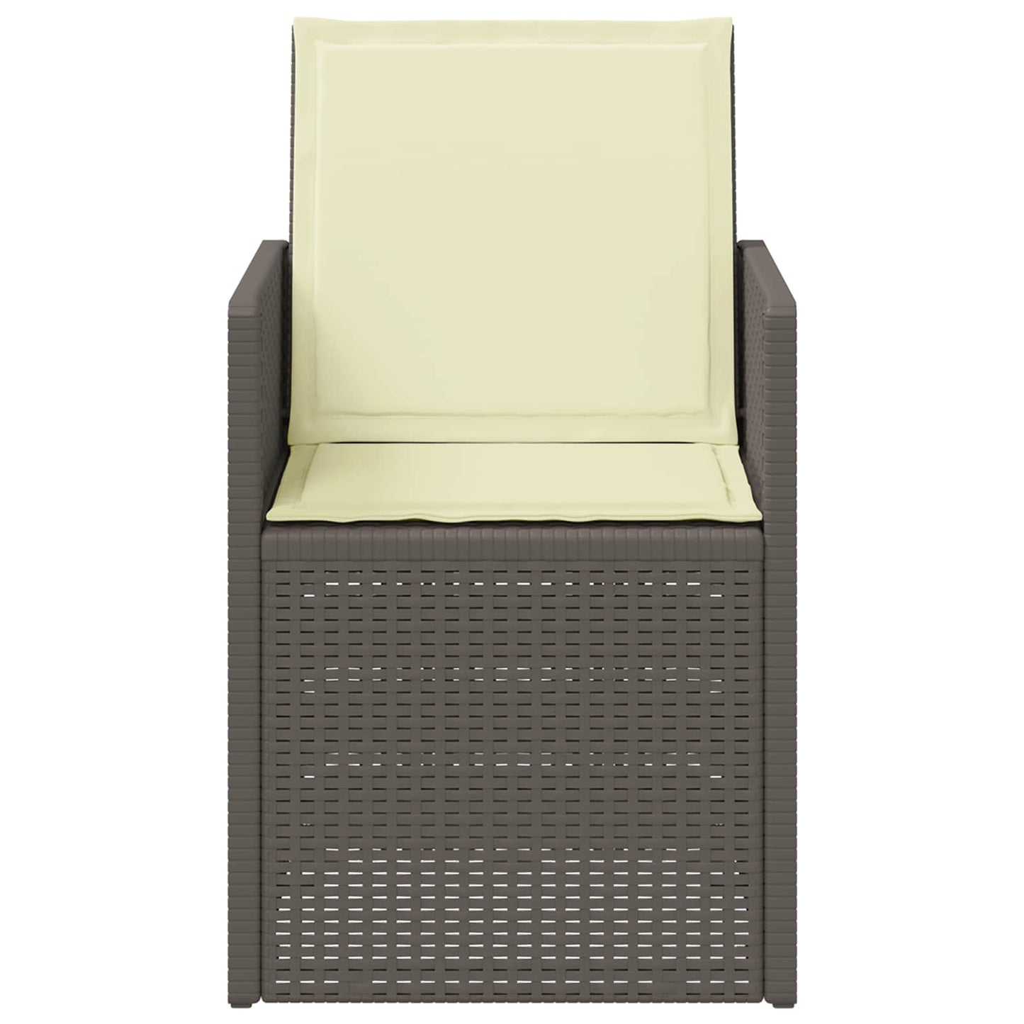 Sedie da pranzo da giardino 2 pcs Grigio chiaro e panna PP | homemem39