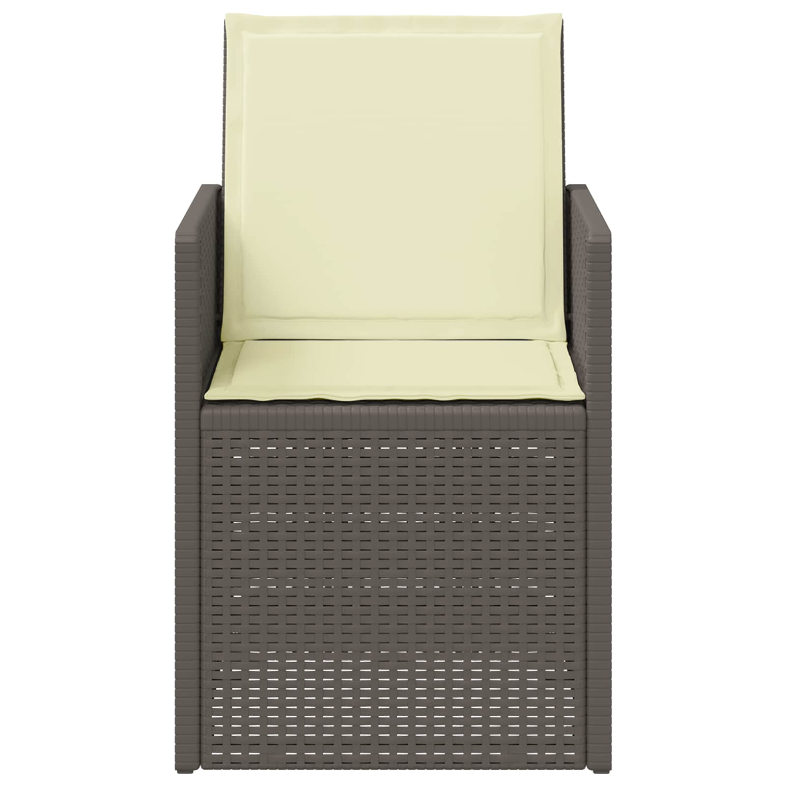 Sedie da pranzo da giardino 2 pcs Grigio chiaro e panna PP | homemem39