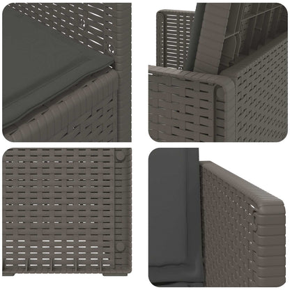 Sedie da pranzo da giardino 2 pcs Grigio chiaro e Antracite PP | homemem39