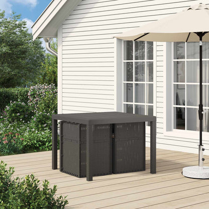 Sedie da pranzo da giardino 2 pcs Grigio chiaro e Tortora PP | homemem39