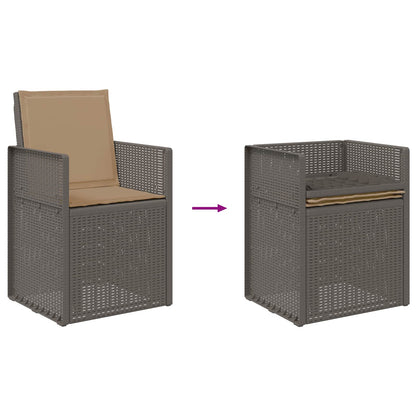 Sedie da pranzo da giardino 2 pcs Grigio chiaro e Tortora PP | homemem39