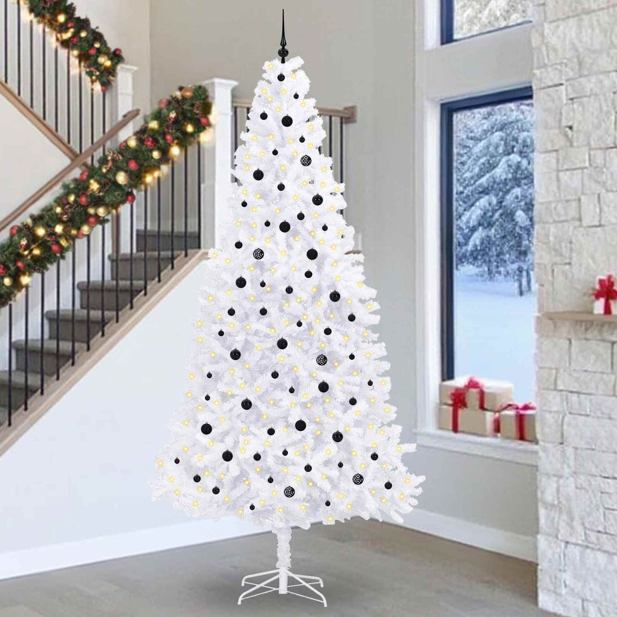 Albero di Natale artificiale Bianco 300 cm PVC e Acciaio | homemem39