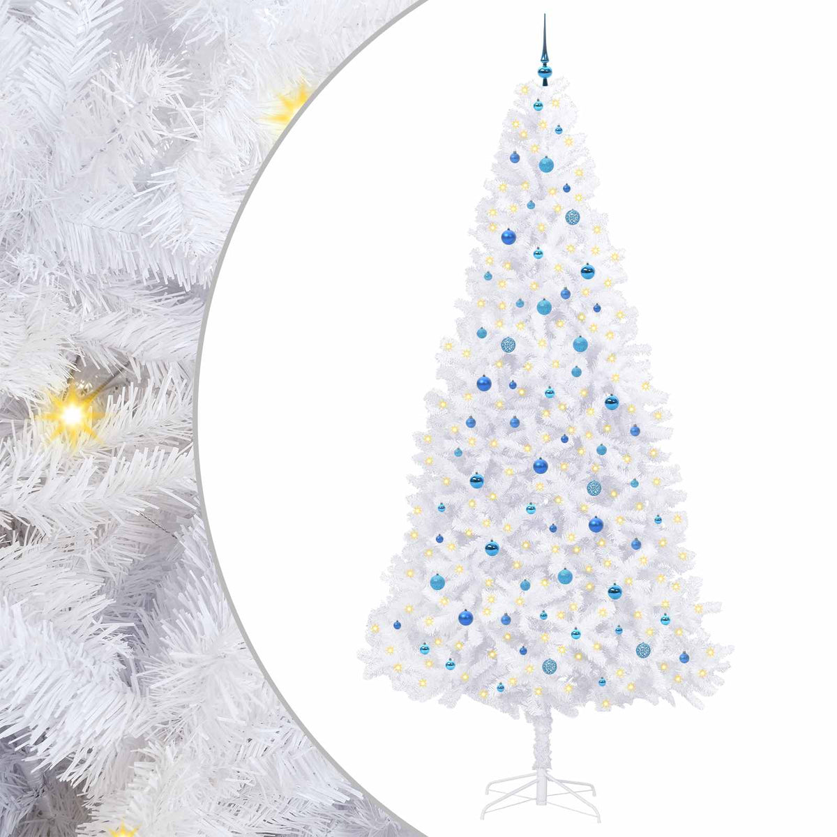 Albero di Natale artificiale Bianco 300 cm PVC e Acciaio | homemem39