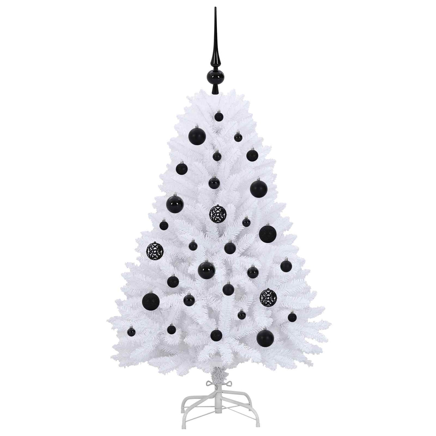 Albero di Natale Artificiale con Rami Pieghevoli Bianco 120 cm