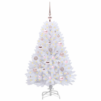 Albero di Natale Artificiale con Rami Pieghevoli Bianco 120 cm