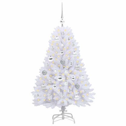 Albero di Natale Artificiale con Rami Pieghevoli Bianco 120 cm