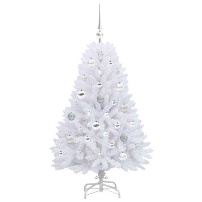 Albero di Natale Artificiale con Rami Pieghevoli Bianco 120 cm