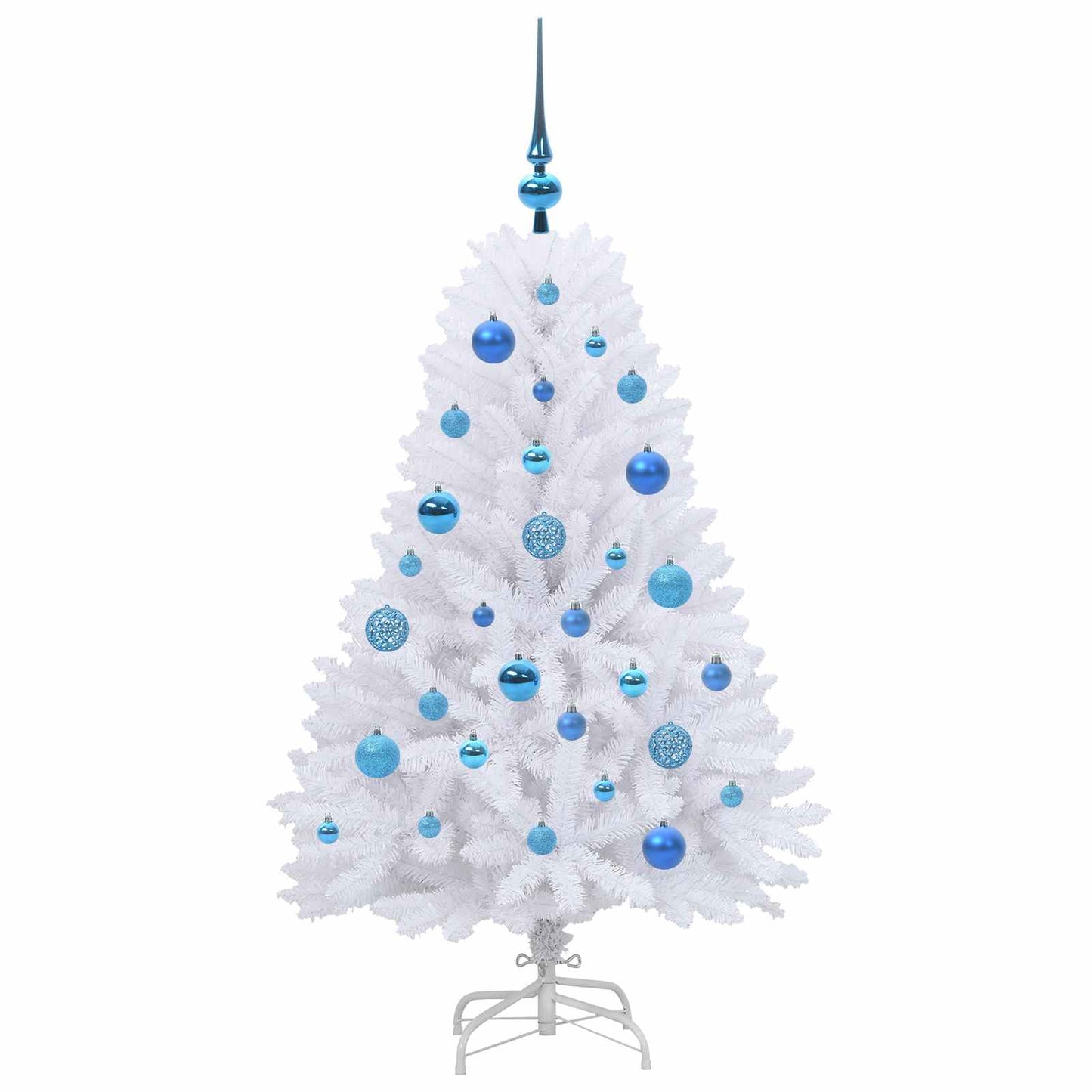 Albero di Natale Artificiale con Rami Pieghevoli Bianco 120 cm