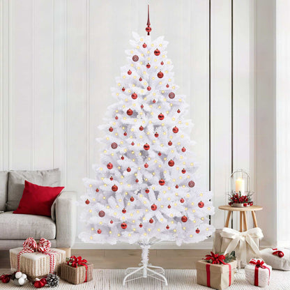 Albero di Natale Artificiale con Rami Pieghevoli Bianco 240 cm
