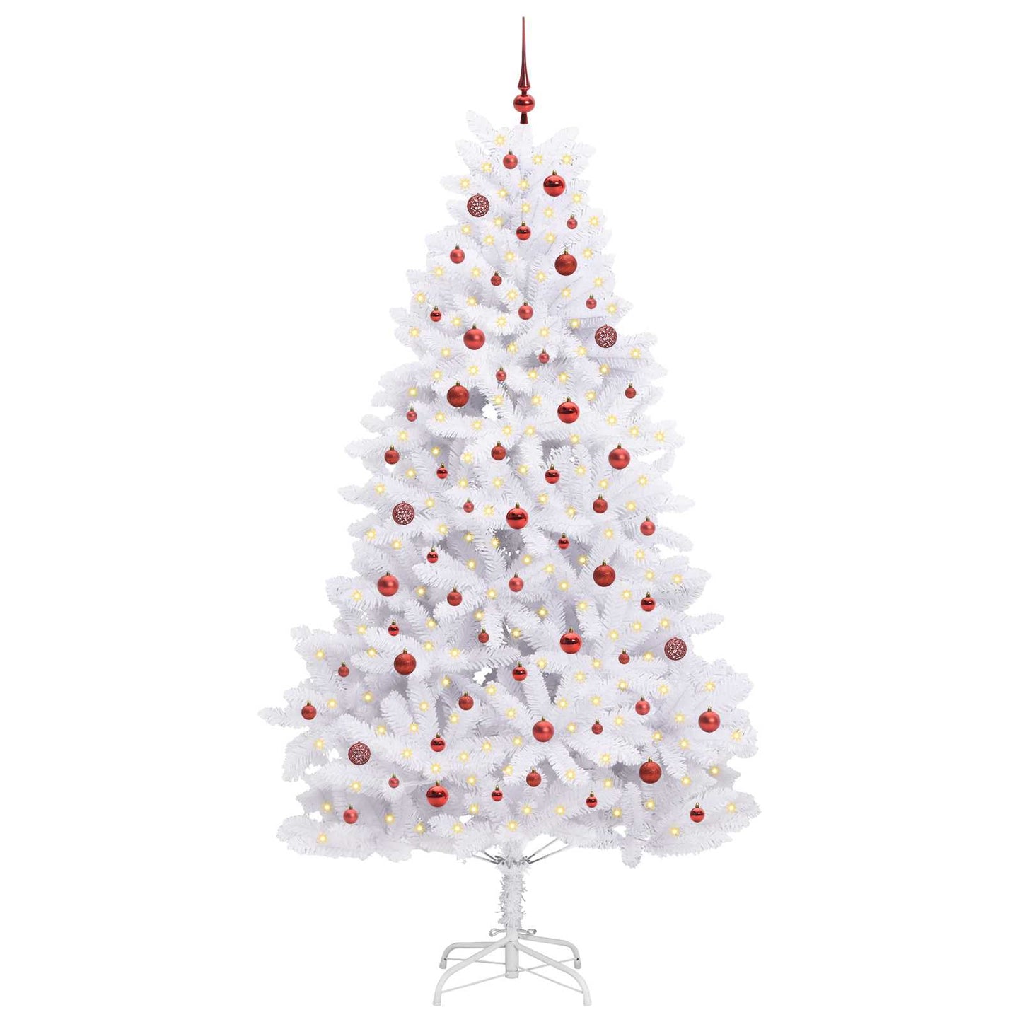 Albero di Natale Artificiale con Rami Pieghevoli Bianco 240 cm