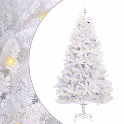 Albero di Natale Artificiale con Rami Pieghevoli Bianco 240 cm