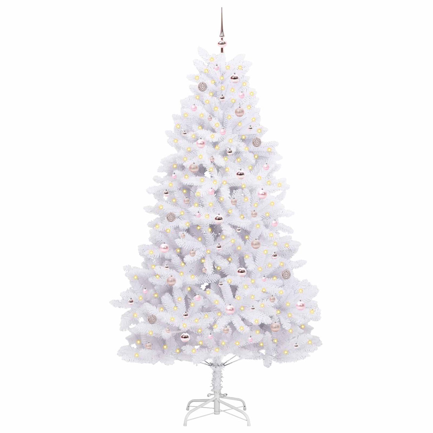 Albero di Natale Artificiale con Rami Pieghevoli Bianco 240 cm