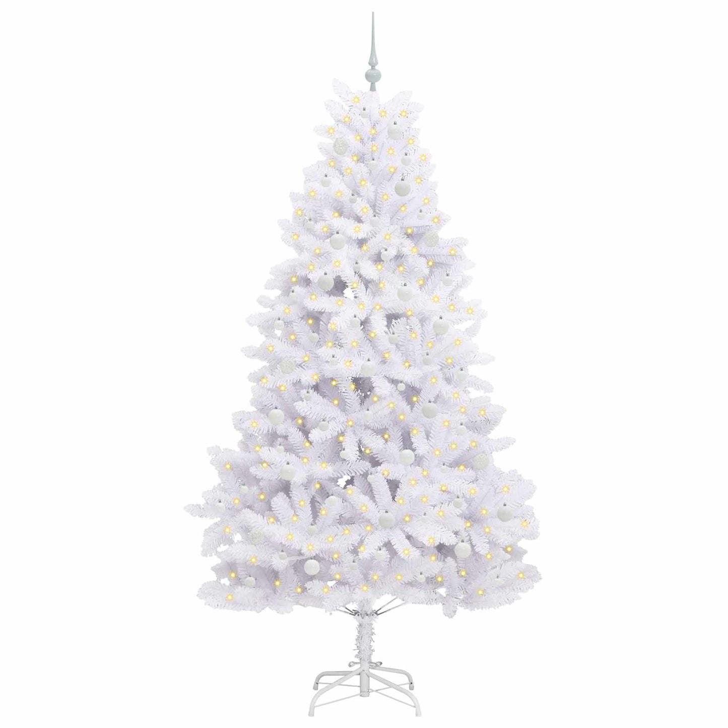 Albero di Natale Artificiale con Rami Pieghevoli Bianco 240 cm