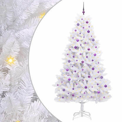 Albero di Natale Artificiale con Rami Pieghevoli Bianco 240 cm