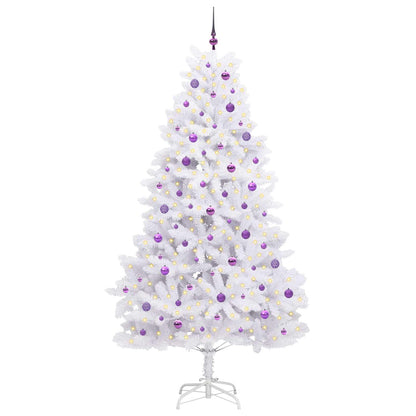 Albero di Natale Artificiale con Rami Pieghevoli Bianco 240 cm