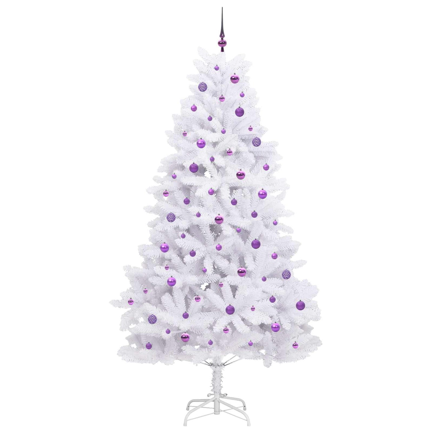 Albero di Natale Artificiale con Rami Pieghevoli Bianco 240 cm