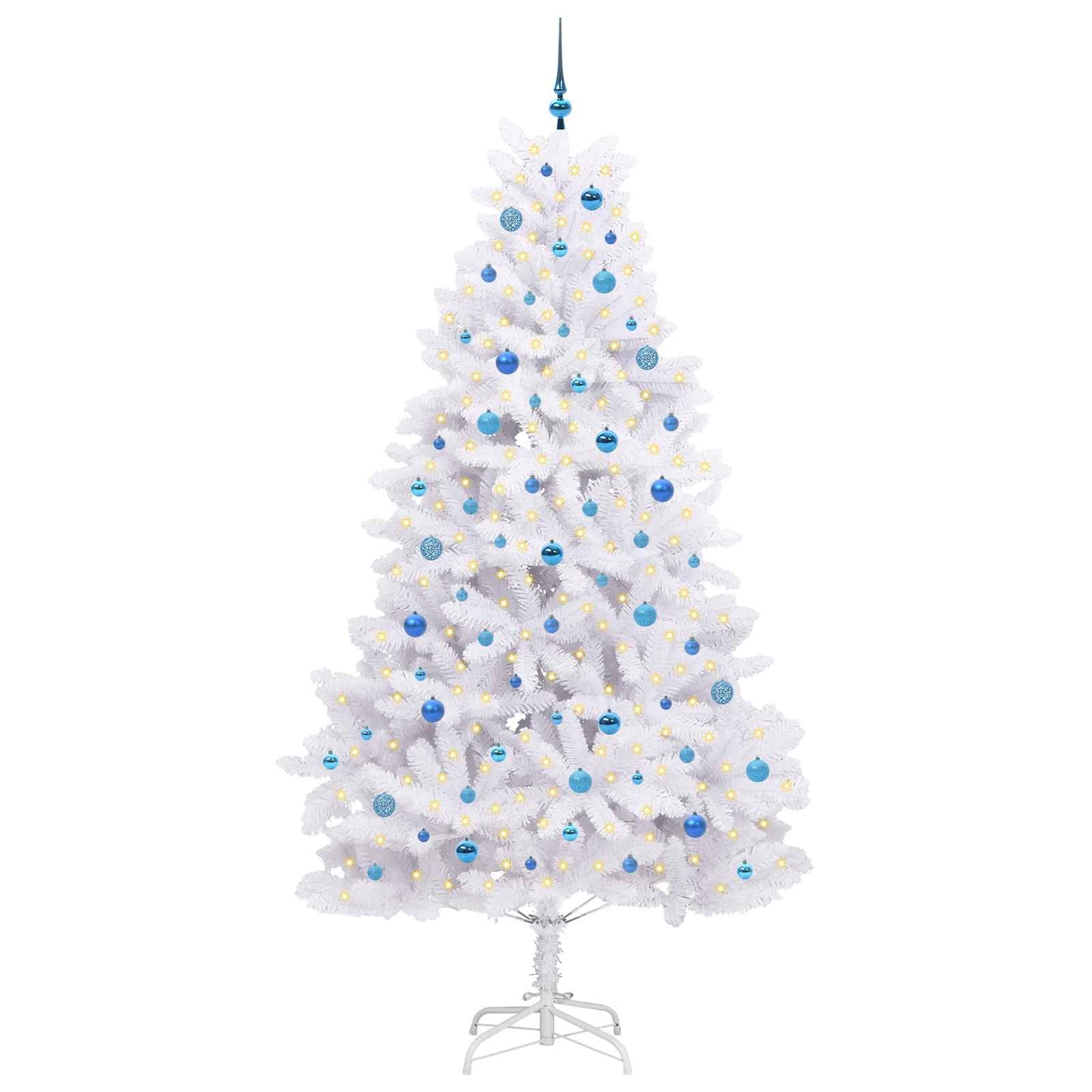 Albero di Natale Artificiale con Rami Pieghevoli Bianco 240 cm