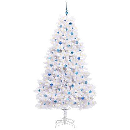 Albero di Natale Artificiale con Rami Pieghevoli Bianco 240 cm