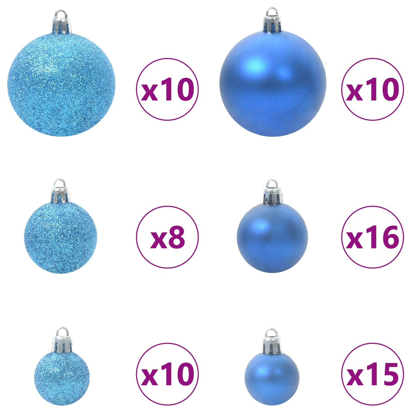 Albero di Natale Artificiale con Rami Pieghevoli Bianco 240 cm