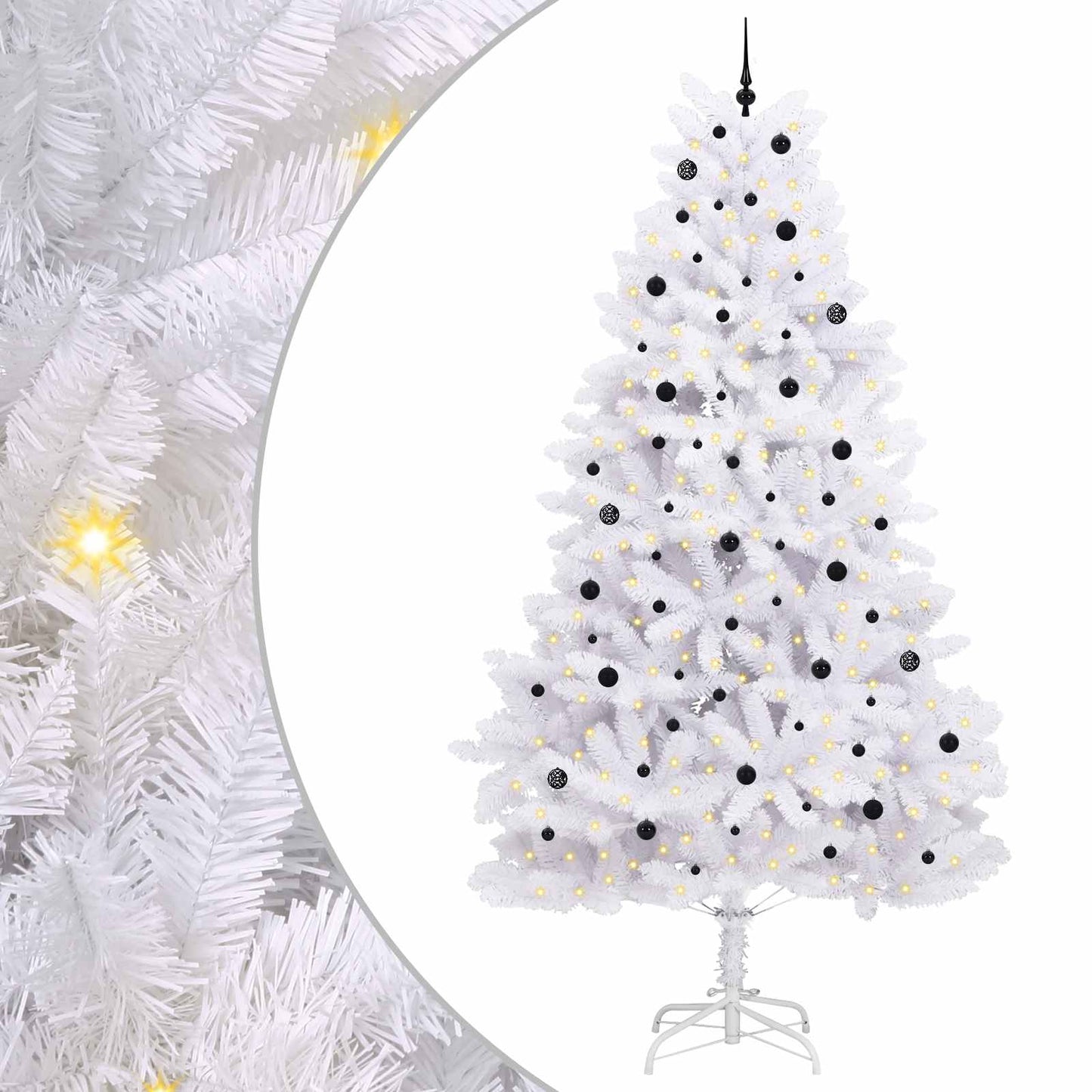 Albero di Natale Artificiale con Rami Pieghevoli Bianco 300 cm
