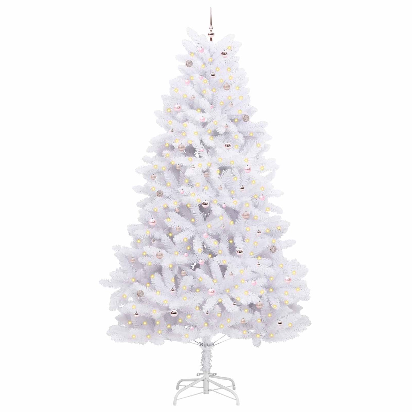 Albero di Natale Artificiale con Rami Pieghevoli Bianco 300 cm