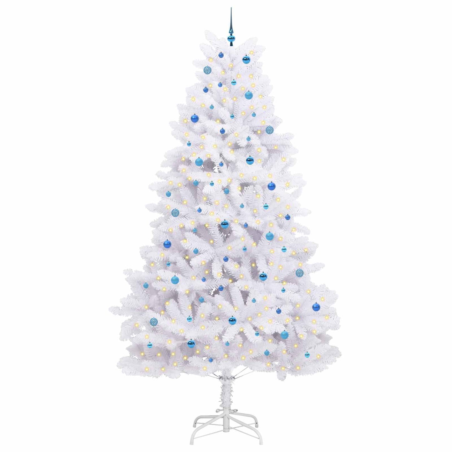 Albero di Natale Artificiale con Rami Pieghevoli Bianco 300 cm