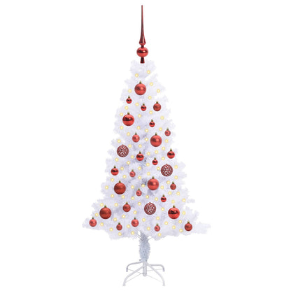 Albero di Natale artificiale Bianco 120 cm PVC e Acciaio