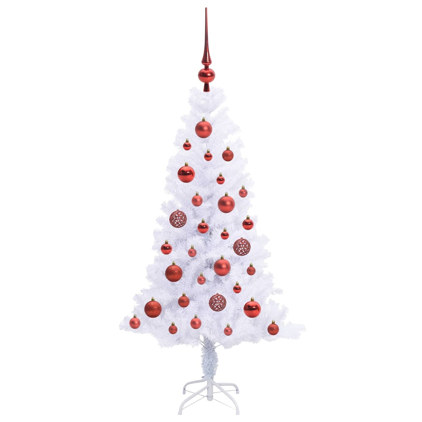 Albero di Natale artificiale Bianco 120 cm PVC e Acciaio