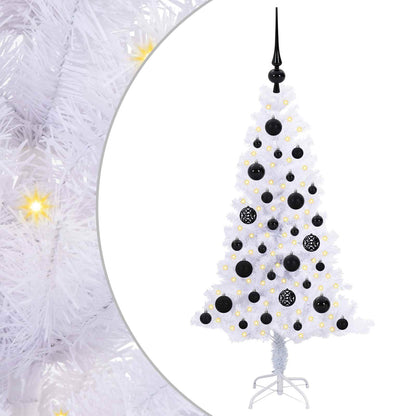 Albero di Natale artificiale Bianco 120 cm PVC e Acciaio
