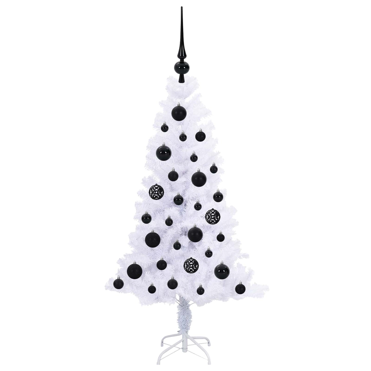 Albero di Natale artificiale Bianco 120 cm PVC e Acciaio